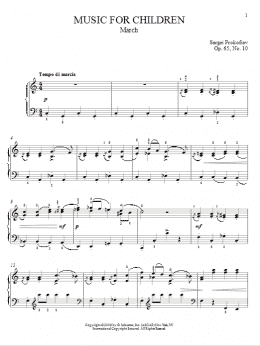 page one of March (Piano Solo)