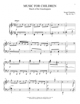 page one of March Of The Grasshoppers (Piano Solo)