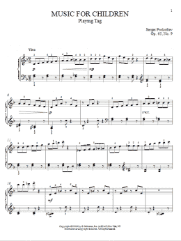 page one of Playing Tag (Piano Solo)
