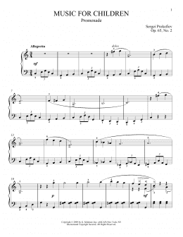 page one of Promenade (Piano Solo)