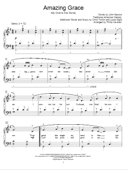 page one of Amazing Grace (My Chains Are Gone) (arr. Phillip Keveren) (Educational Piano)