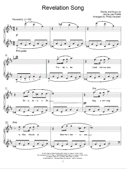page one of Revelation Song (arr. Phillip Keveren) (Educational Piano)