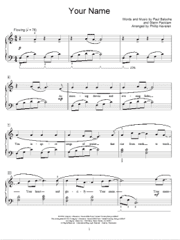 page one of Your Name (arr. Phillip Keveren) (Educational Piano)