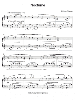 page one of Nocturne (Educational Piano)