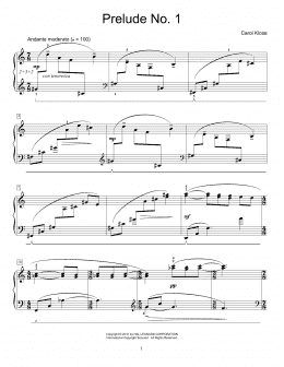 page one of Prelude No. 1 (Educational Piano)