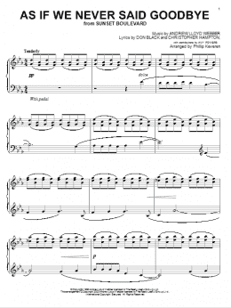 page one of As If We Never Said Goodbye (from Sunset Boulevard) (arr. Phillip Keveren) (Piano Solo)