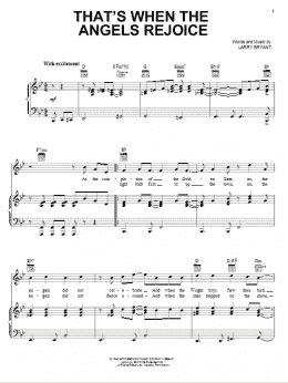 page one of That's When The Angels Rejoice (Piano, Vocal & Guitar Chords (Right-Hand Melody))