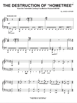page one of The Destruction Of "Hometree" (Piano Solo)