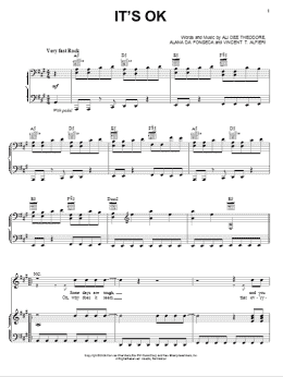 page one of It's OK / It's Okay (Piano, Vocal & Guitar Chords (Right-Hand Melody))