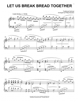 page one of Let Us Break Bread Together (arr. Phillip Keveren) (Piano Solo)