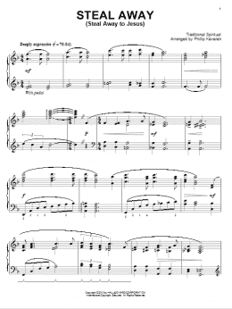 page one of Steal Away (Steal Away To Jesus) (arr. Phillip Keveren) (Piano Solo)