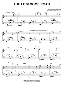 page one of The Lonesome Road (arr. Phillip Keveren) (Piano Solo)