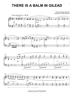 page one of There Is A Balm In Gilead (arr. Phillip Keveren) (Piano Solo)