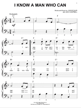 page one of I Know A Man Who Can (Big Note Piano)