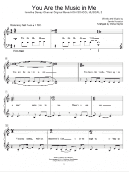 page one of You Are The Music In Me (from High School Musical 2) (arr. Mona Rejino) (Educational Piano)