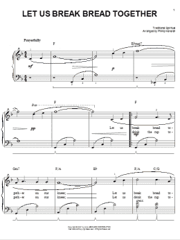page one of Let Us Break Bread Together (arr. Phillip Keveren) (Easy Piano)