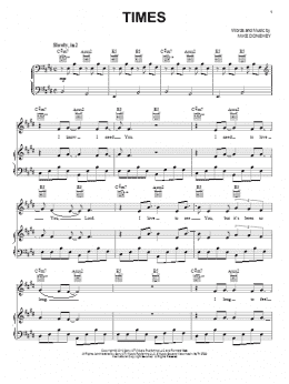 page one of Times (Piano, Vocal & Guitar Chords (Right-Hand Melody))