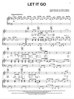 page one of Let It Go (Piano, Vocal & Guitar Chords (Right-Hand Melody))