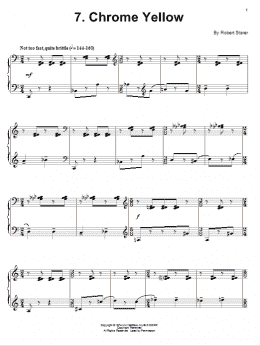 page one of Chrome Yellow (Piano Solo)