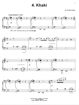page one of Khaki (Piano Solo)