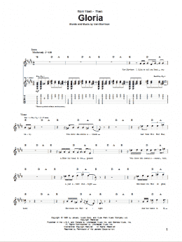 page one of Gloria (Guitar Tab)