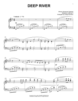 page one of Deep River (arr. Phillip Keveren) (Piano Solo)