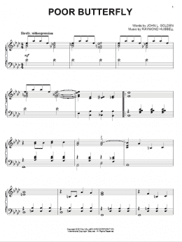 page one of Poor Butterfly (Piano Solo)