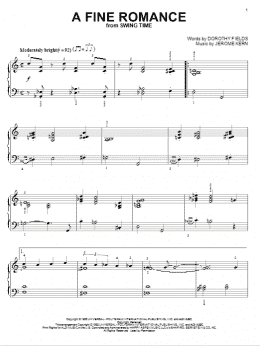 page one of A Fine Romance (Piano Solo)