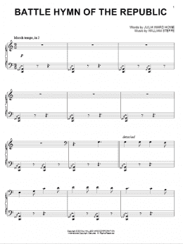 page one of Battle Hymn Of The Republic (Piano Solo)