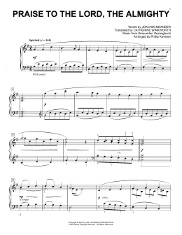 page one of Praise To The Lord, The Almighty (arr. Phillip Keveren) (Piano Solo)