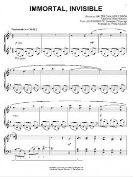 page one of Immortal, Invisible (arr. Phillip Keveren) (Piano Solo)
