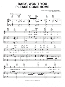 page one of Baby, Won't You Please Come Home (Piano, Vocal & Guitar Chords (Right-Hand Melody))