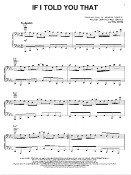 page one of If I Told You That (Piano, Vocal & Guitar Chords (Right-Hand Melody))