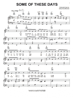 page one of Some Of These Days (Piano, Vocal & Guitar Chords (Right-Hand Melody))