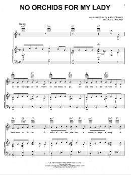 page one of No Orchids For My Lady (Piano, Vocal & Guitar Chords (Right-Hand Melody))