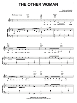 page one of The Other Woman (Piano, Vocal & Guitar Chords (Right-Hand Melody))