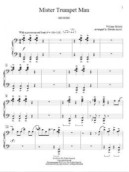 page one of Mister Trumpet Man (Piano Duet)