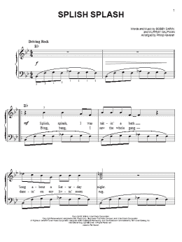 page one of Splish Splash (arr. Phillip Keveren) (Easy Piano)