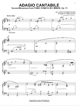 page one of Adagio Cantabile (arr. Phillip Keveren) (Piano Solo)