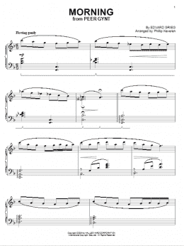 page one of Morning [Jazz version] (arr. Phillip Keveren) (Piano Solo)