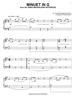 page one of Minuet In G [Jazz version] (arr. Phillip Keveren) (Piano Solo)