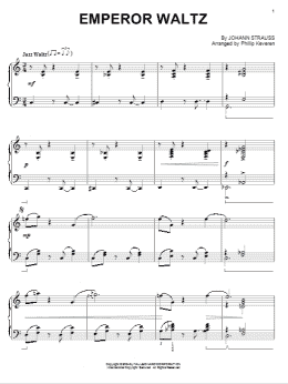 page one of Emperor Waltz [Jazz version] (arr. Phillip Keveren) (Piano Solo)