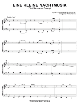 page one of Eine Kleine Nachtmusik [Jazz version] (arr. Phillip Keveren) (Piano Solo)