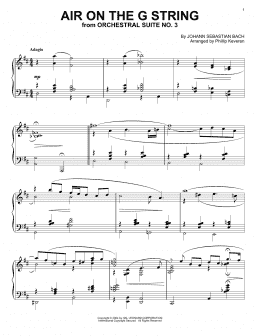 page one of Air On The G String [Jazz version] (arr. Phillip Keveren) (Piano Solo)