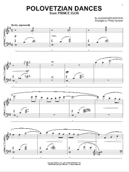 page one of Polovetsian Dances [Jazz version] (arr. Phillip Keveren) (Piano Solo)