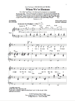 page one of When We're Human (from The Princess And The Frog) (2-Part Choir)