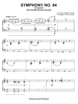 page one of The Surprise Symphony [Jazz version] (arr. Phillip Keveren) (Piano Solo)