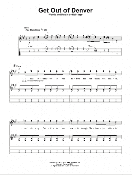 page one of Get Out Of Denver (Guitar Tab (Single Guitar))