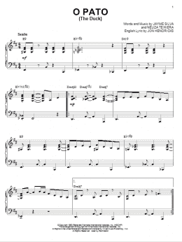 page one of O Pato (The Duck) [Jazz version] (arr. Brent Edstrom) (Piano Solo)