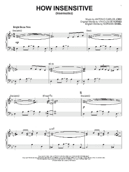 page one of How Insensitive (Insensatez) [Jazz version] (arr. Brent Edstrom) (Piano Solo)